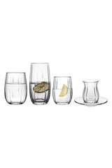 Pasabahce Linka Premium 60 - Piece Turkish Tea & Beverage Glass Set - 12 Place Settings - TryAladdin