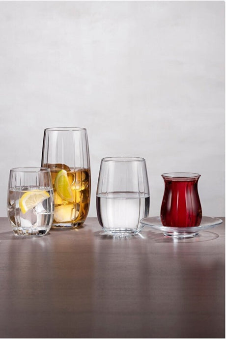 Pasabahce Linka Professional 30 - Piece Versatile Glassware Set - Water, Beverage, Tea - TryAladdin