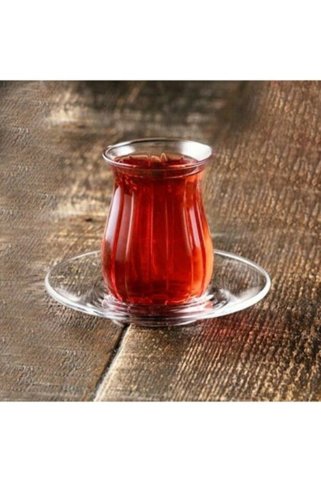 Pasabahce Linka Professional Turkish Tea Glass & Saucer Set - 12 - Piece - TryAladdin