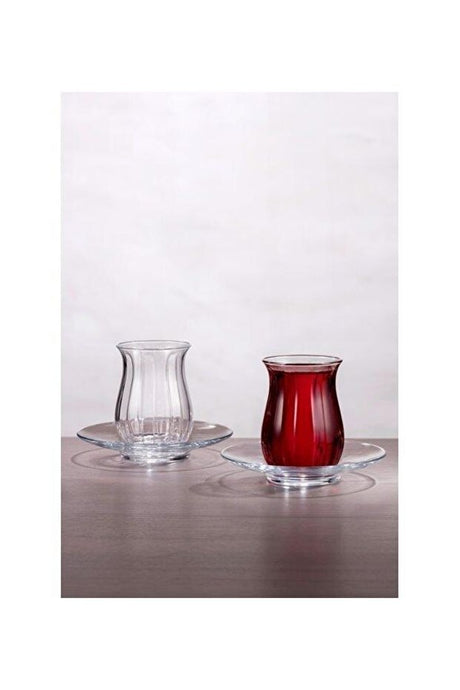 Pasabahce Linka Professional Turkish Tea Glassware Set - 12 Piece - TryAladdin
