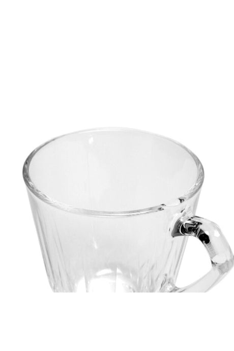 Pasabahce Mercan Professional Handled Glass Tea Cups - 6 - Piece Set, 160ml Each - TryAladdin