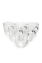 Pasabahce Mercan Professional Handled Glass Tea Cups - 6 - Piece Set, 160ml Each - TryAladdin