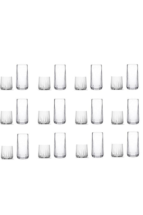 Pasabahce Nova Premium Water & Beverage Glassware Set - 24 Pieces - TryAladdin