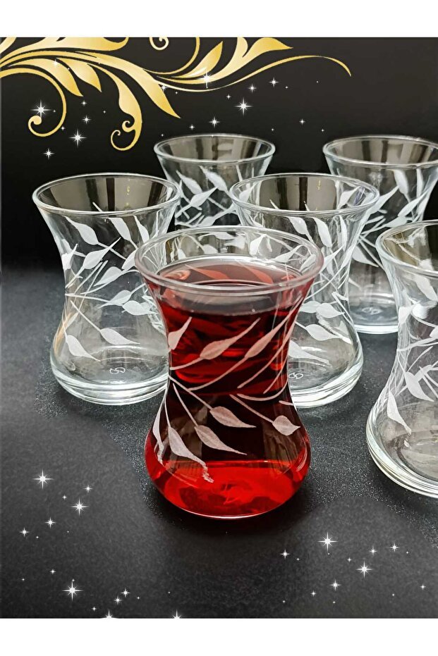 Pasabahce Premium Cut Design Turkish Tea Glasses - 6 - Piece Set - TryAladdin