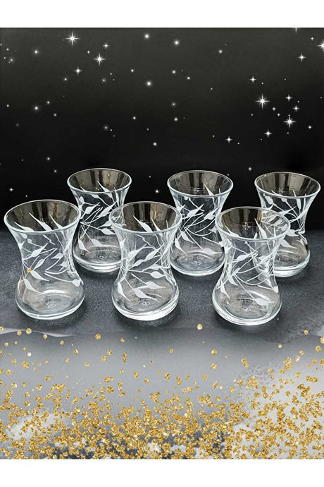 Pasabahce Premium Cut Design Turkish Tea Glasses - 6 - Piece Set - TryAladdin