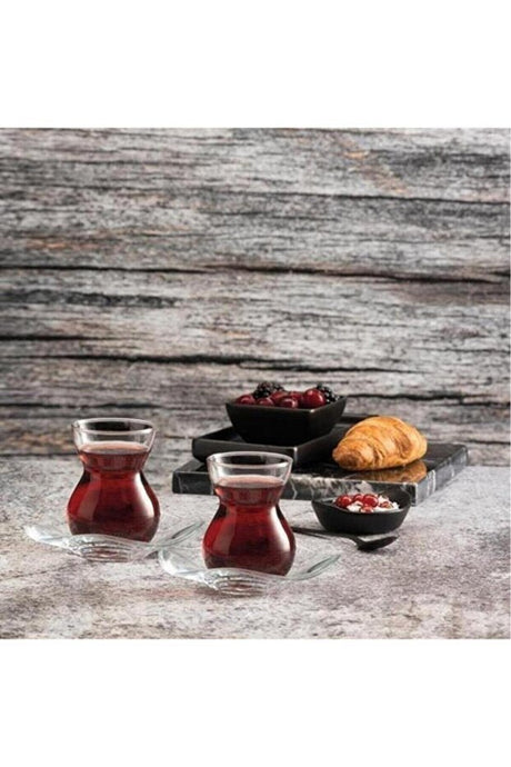 Pasabahce Premium Dantel Turkish Tea Glass Set - 140ml - 12 Piece - TryAladdin
