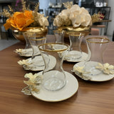 Pasabahce Premium Porcelain Butterfly Tea Set - Elegant Serveware Collection - TryAladdin