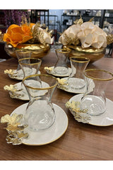 Pasabahce Premium Porcelain Butterfly Tea Set - Elegant Serveware Collection - TryAladdin