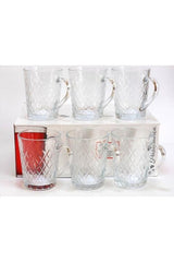 Pasabahce Premium Ruby Red Glass Mugs - 260ml - Set of 6 - TryAladdin