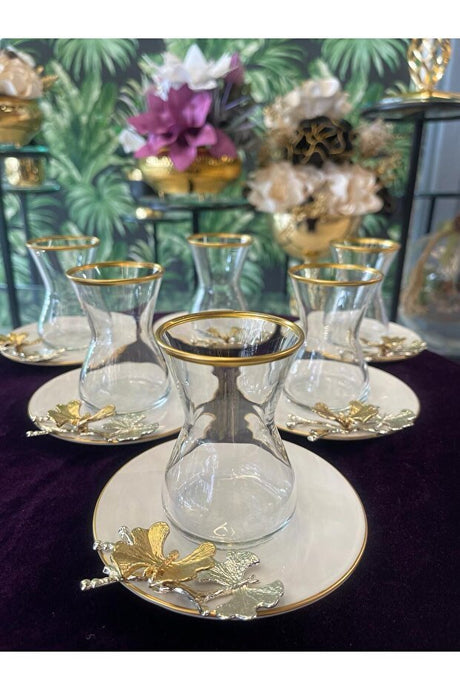 Pasabahce Premium Turkish Butterfly Design Tea Glassware Set - TryAladdin