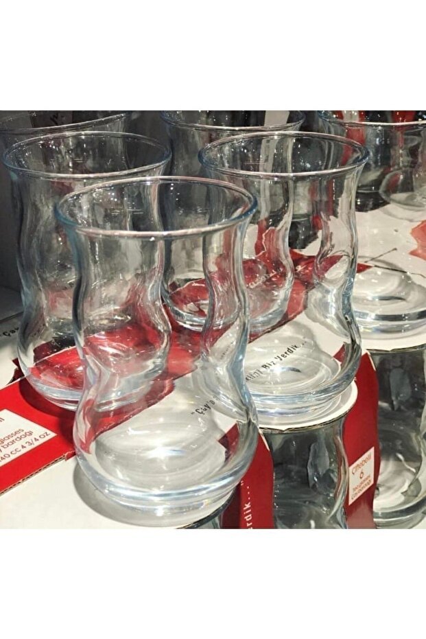 Pasabahce Premium Turkish Cifte Belli Tea Glass Set - 6 Count - TryAladdin