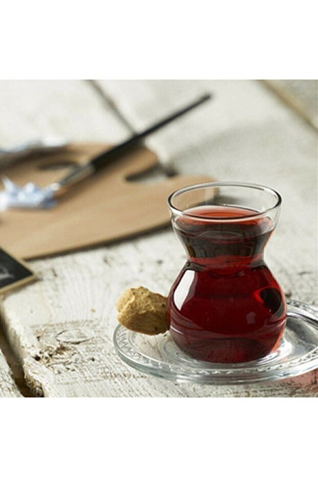 Pasabahce Premium Turkish Ethnic Tea Set - 6 Person, 12 Piece Glassware - TryAladdin