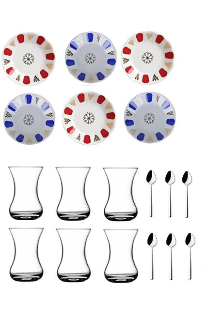 Pasabahce Professional 18 - Piece Authentic Mixed Persian Tea Glass Set - TryAladdin