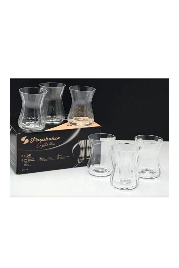 Pasabahce Professional Crystallin 'Bride' Turkish Tea Glass Set - 6 x 120cc - TryAladdin
