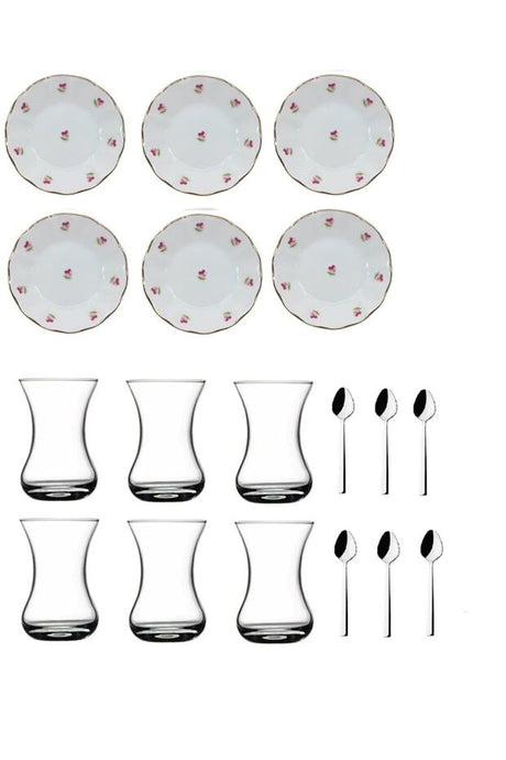 Pasabahce Professional Enameled Persian Tea Glass Set - 18 Piece Bulk - TryAladdin