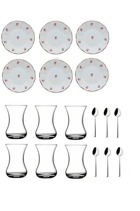 Pasabahce Professional Enameled Persian Tea Glass Set - 18 Piece Bulk - TryAladdin