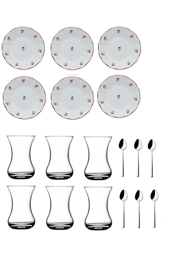 Pasabahce Professional Enameled Persian Tea Glass Set - 18 Piece Bulk - TryAladdin