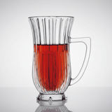 Pasabahce Professional Glamour Footed Handled Cristalline Tea Glasses - 6 Piece Set - TryAladdin