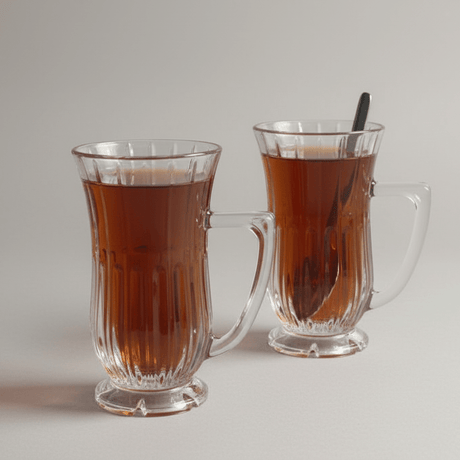 Pasabahce Professional Glamour Handled Turkish Tea Glass Set - 2 Pcs - TryAladdin