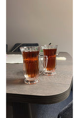 Pasabahce Professional Glamour Handled Turkish Tea Glass Set - 2 Pcs - TryAladdin