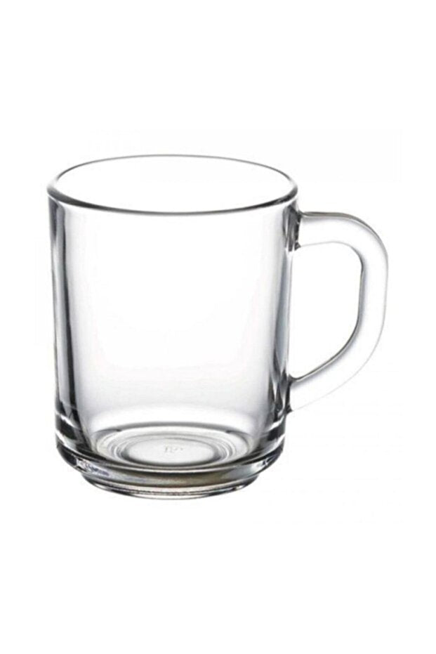 Pasabahce Professional Glass Handled Mugs - Clear Bistro Design - 12 - Pack - TryAladdin