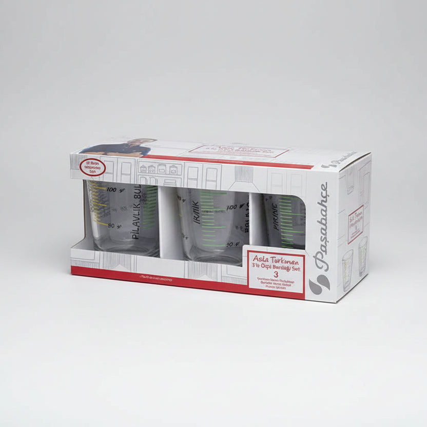 Pasabahce Professional Glass Measuring Cup Set - 3 - Piece - TryAladdin