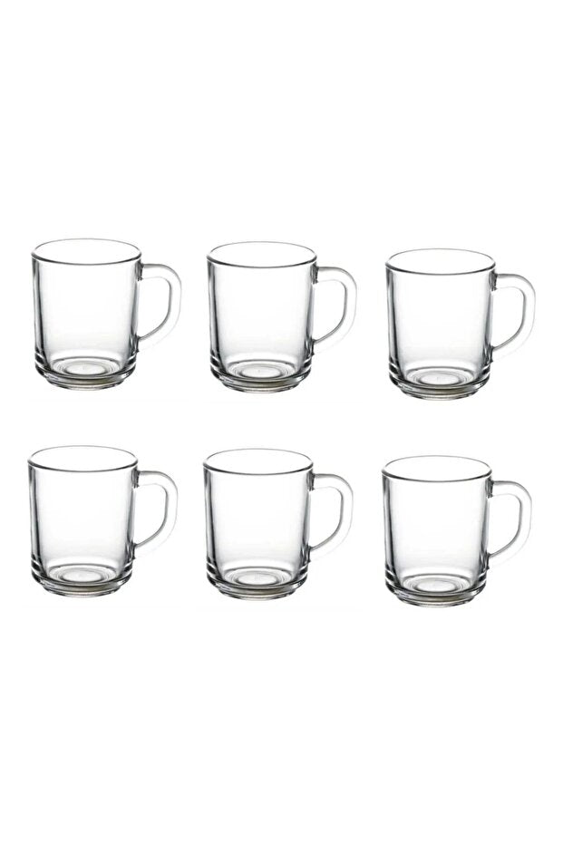 Pasabahce Professional Heavy - Duty Glass Mug Set with Handle - 6 Pack - TryAladdin