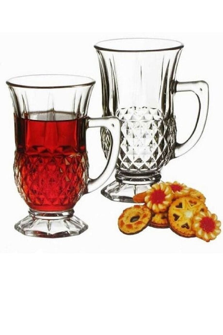 Pasabahce Professional Istanbul Handled Tea Glasses - 6 - Piece Set - 160ml Each - TryAladdin