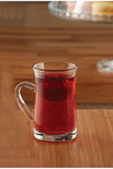Pasabahce Professional Mila Handled Turkish Tea Glass Set - 6 x 150ml - TryAladdin