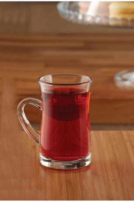 Pasabahce Professional Mila Handled Turkish Tea Glass Set - 6 x 150ml - TryAladdin