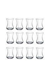 Pasabahce Professional Optic Turkish Slim Waist Tea Glasses - 12 - Piece Set - TryAladdin