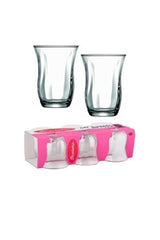 Pasabahce Professional Patterned Turkish Tea Glasses - 95cc (Set of 6) - TryAladdin