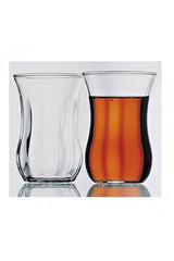 Pasabahce Professional Patterned Turkish Tea Glasses - 95cc (Set of 6) - TryAladdin