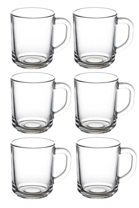 Pasabahce Professional Pub Style Glass Mug Set - 250ml (Set of 6) - TryAladdin