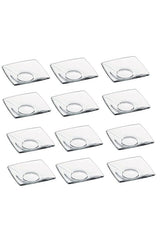 Pasabahce Professional Square Turkish Tea Saucer Set - 12 - Piece Pack - TryAladdin