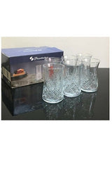 Pasabahce Professional Timeless Crystal Cut Tea Glasses - Set of 12 - TryAladdin