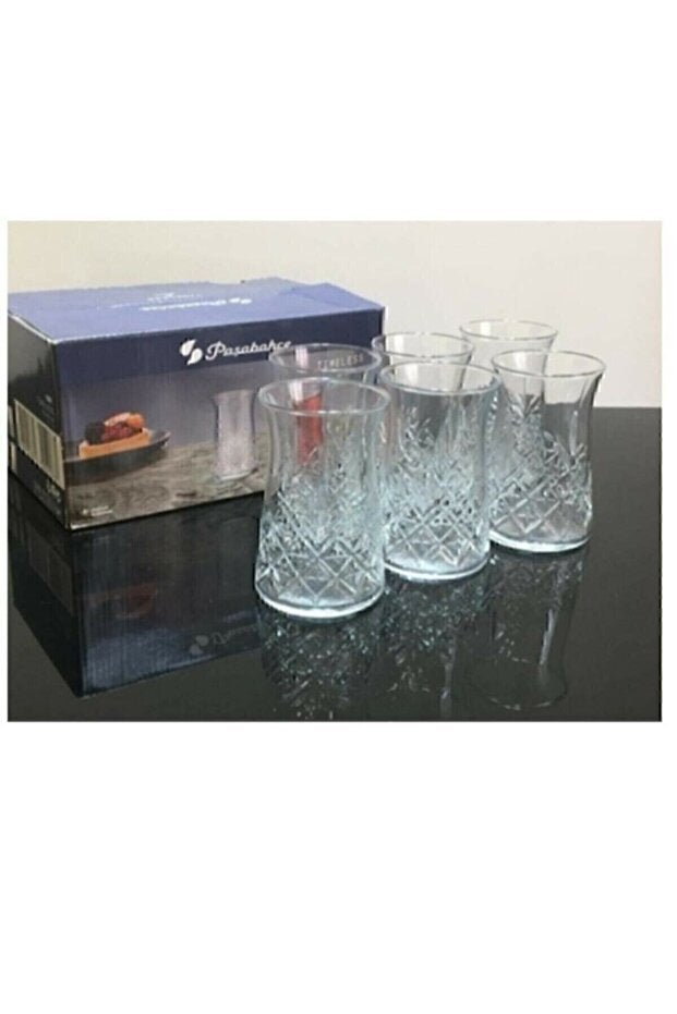 Pasabahce Professional Timeless Crystal Cut Tea Glasses - Set of 12 - TryAladdin