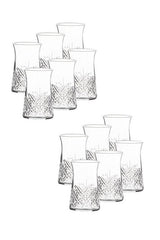 Pasabahce Professional Timeless Cut Crystal Tea Glass Set - 12 - Piece Set - TryAladdin