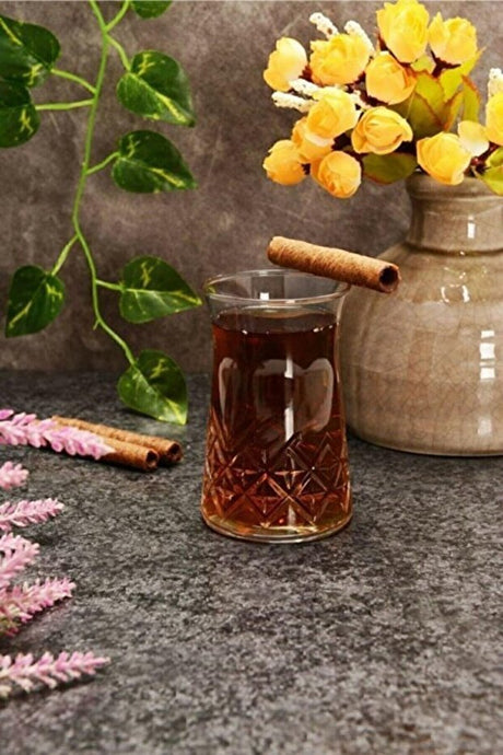 Pasabahce Professional Timeless Cut Crystal Tea Glass Set - 12 - Piece Set - TryAladdin