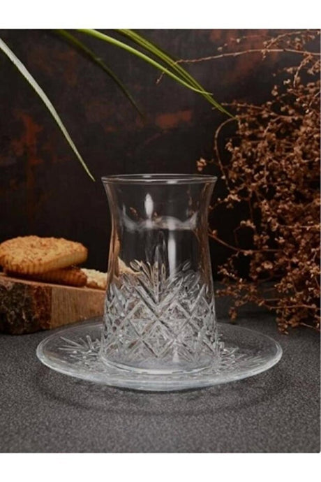 Pasabahce Professional Timeless Turkish Glass Tea Set - 12 - Piece - TryAladdin