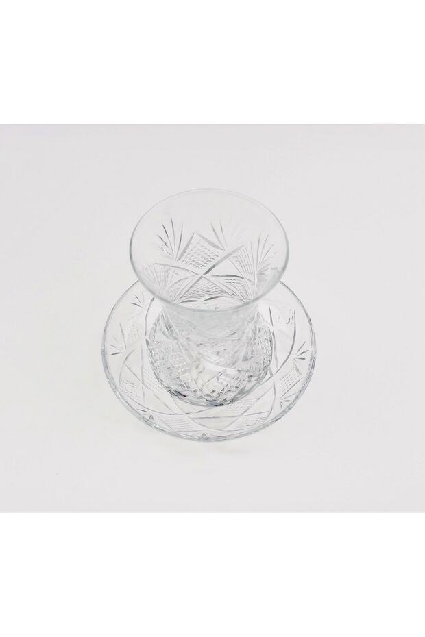 Pasabahce Professional Turkish Cut Glass Tea Set - Eye Motif - TryAladdin