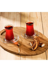 Pasabahce Professional Turkish Heybeli Tea Glass Set - 12 - Piece - TryAladdin