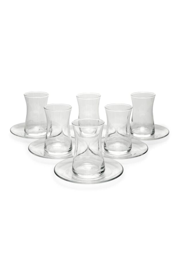 Pasabahce Professional Turkish Heybeli Tea Glass Set - 12 - Piece - TryAladdin