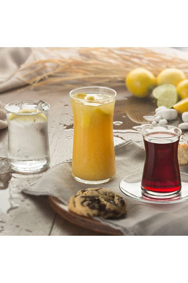 Pasabahce Professional Turkish Heybeli Tea Glass Set - 12 - Piece - TryAladdin