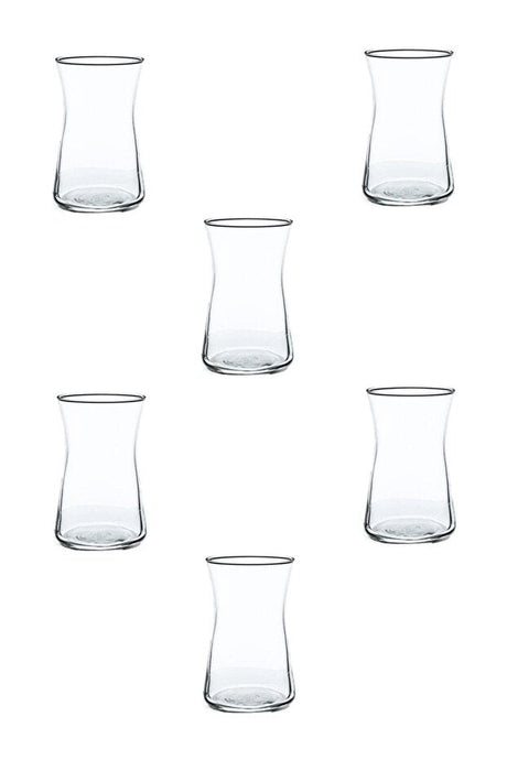 Pasabahce Professional Turkish Heybeli Tea Glass Set - 170cc, 6 - Pack - TryAladdin