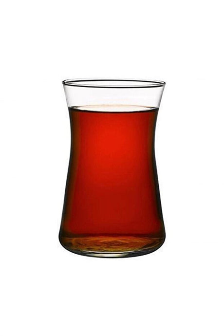 Pasabahce Professional Turkish Heybeli Tea Glass Set - 170cc, 6 - Pack - TryAladdin
