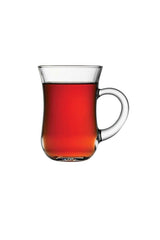 Pasabahce Professional Turkish Tea Glass Set with Handles - Set of 6 - TryAladdin