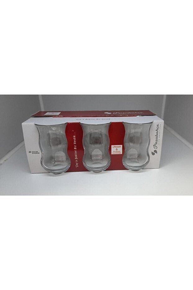 Pasabahce Professional Turkish Tea Glasses - Ciftebelli Damla Logo - 125ml - Set of 6 - TryAladdin