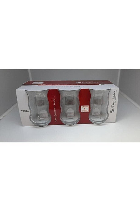 Pasabahce Professional Turkish Tea Glasses - Ciftebelli Damla Logo - 125ml - Set of 6 - TryAladdin