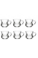 Pasabahce Professional Turkish Tea Glasses with Handles - 140ml 6 - Piece Set - TryAladdin